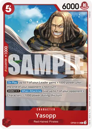 Carta Yasopp OP09-013, versión Normal
