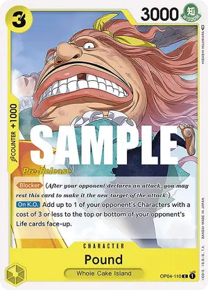 Carta Pound OP04-110, versión Promo