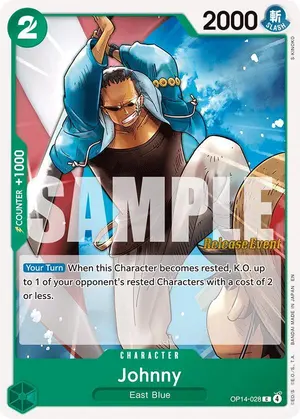 Carta Johnny OP14-028, versión Promo