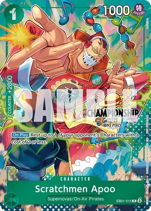 Carta Scratchmen Apoo EB01-015, versión Arte alternativo