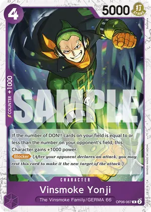 Carta Vinsmoke Yonji OP06-067, versión Normal