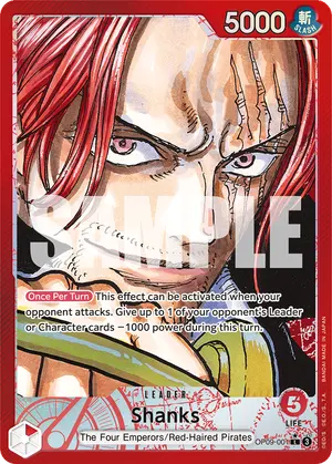 Carta Shanks OP09-001, versión Arte alternativo