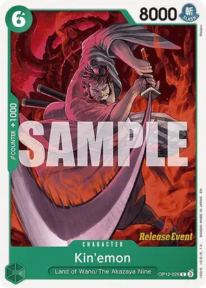 Carta Kin'emon OP12-025, versión Promo