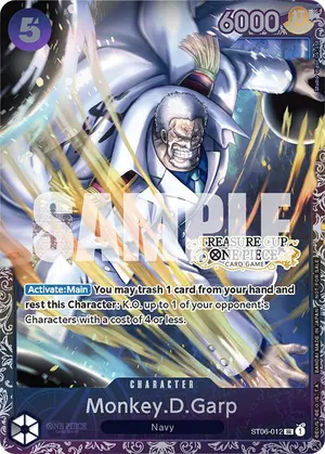 Carta Monkey.D.Garp ST06-012, versión Arte alternativo
