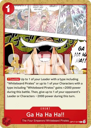 Carta Ga Ha Ha Ha!! OP17-017, versión Promo