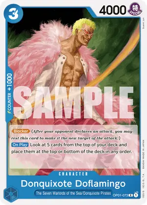 Carta Donquixote Doflamingo OP01-073, versión Normal