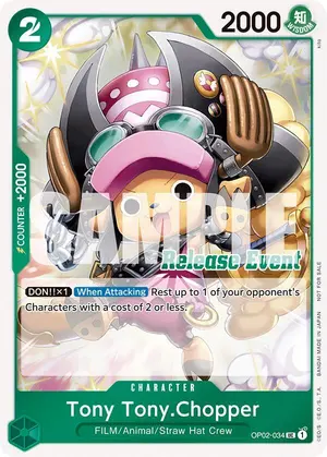 Carta Tony Tony.Chopper OP02-034, versión Arte alternativo
