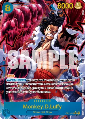 Carta Monkey.D.Luffy OP11-118, versión Arte alternativo