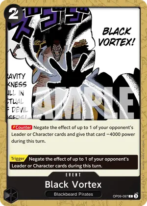 Carta Black Vortex OP09-097, versión Normal