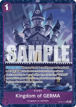 Carta Kingdom of GERMA OP06-079, versión Arte alternativo