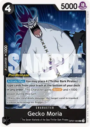 Carta Gecko Moria OP07-083, versión Promo