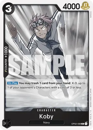 Carta Koby OP02-098, versión Normal