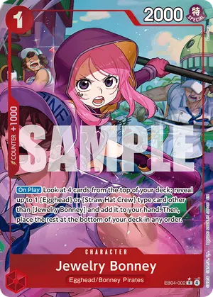 Carta Jewelry Bonney EB04-002, versión Arte alternativo