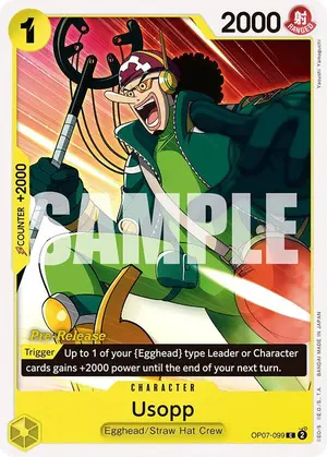 Carta Usopp OP07-099, versión Promo