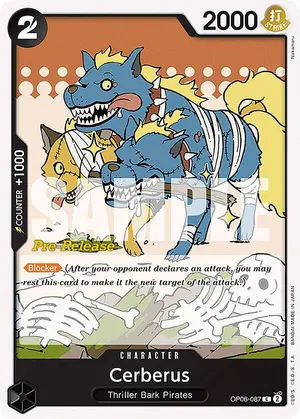 Carta Cerberus OP06-087, versión Promo