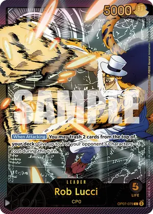 Carta Rob Lucci OP07-079, versión SP