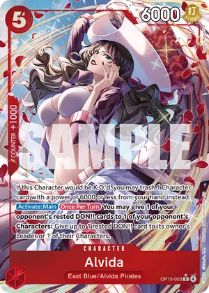 Carta Alvida OP15-003, versión Arte alternativo