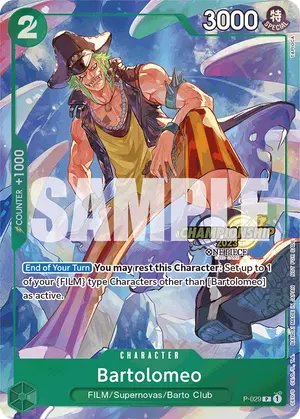 Carta Bartolomeo P-029, versión Promo