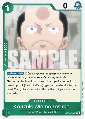 Carta Kouzuki Momonosuke OP01-041, versión Normal