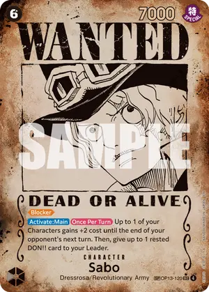 Carta Sabo OP13-120, versión SP