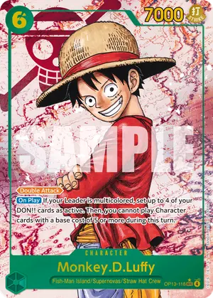 Carta Monkey.D.Luffy OP13-118, versión Arte alternativo