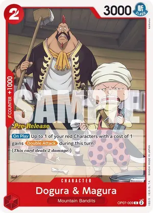 Carta Dogura & Magura OP07-009, versión Promo