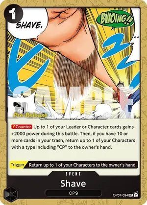 Carta Shave OP07-094, versión Promo