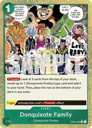 Carta Donquixote Family OP04-036, versión Normal