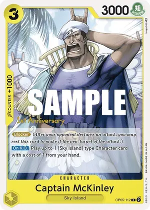 Carta Captain McKinley OP05-112, versión Promo