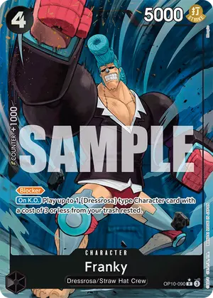 Carta Franky OP10-090, versión Arte alternativo