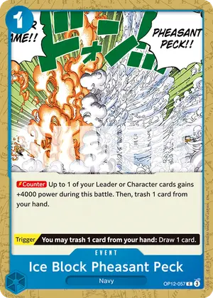 Carta Ice Block Pheasant Peck OP12-057, versión Normal