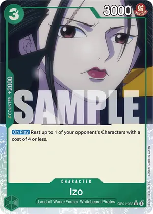 Carta Izo OP01-033, versión Arte alternativo