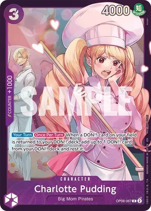 Carta Charlotte Pudding OP08-067, versión Arte alternativo