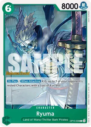 Carta Ryuma OP15-036, versión Promo