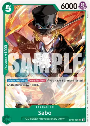 Carta Sabo OP09-027, versión Normal