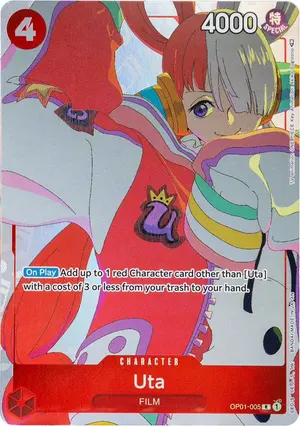 Carta Uta OP01-005, versión Arte alternativo