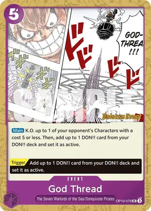 Carta God Thread OP10-079, versión Promo