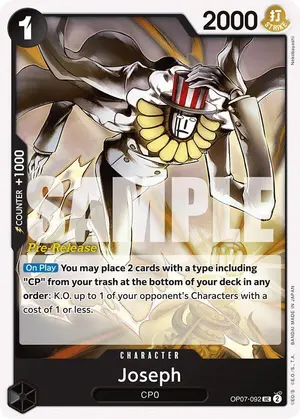 Carta Joseph OP07-092, versión Promo