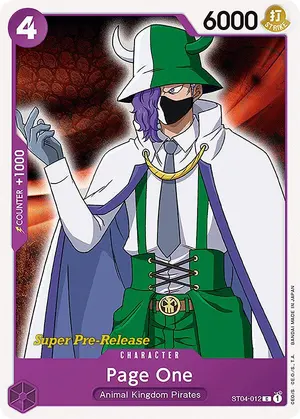 Carta Page One ST04-012, versión Promo