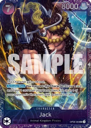 Carta Jack OP08-084, versión Arte alternativo