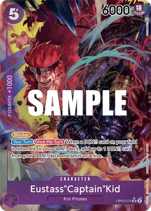 Carta Eustass"Captain"Kid OP05-074, versión Arte alternativo