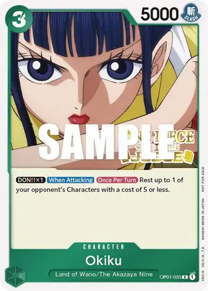 Carta Okiku OP01-035, versión Promo