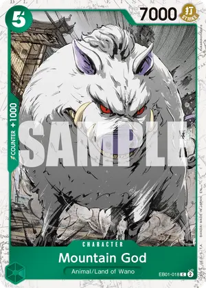 Carta Mountain God EB01-018, versión Normal