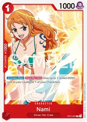 Carta Nami ST01-007, versión Promo