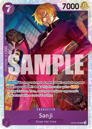Carta Sanji OP09-065, versión Normal