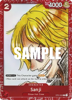 Carta Sanji ST01-004, versión Arte alternativo