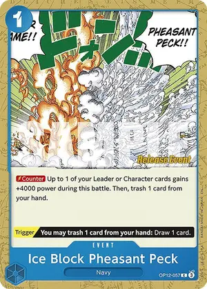 Carta Ice Block Pheasant Peck OP12-057, versión Promo