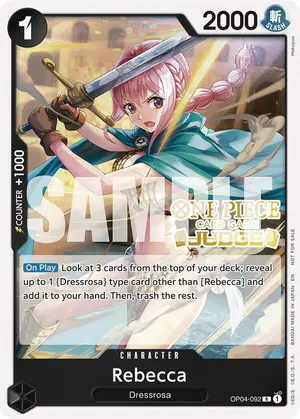 Carta Rebecca OP04-092, versión Promo