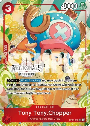 Carta Tony Tony.Chopper OP01-015, versión Arte alternativo