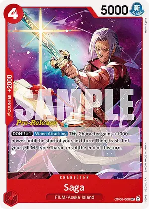 Carta Saga OP06-006, versión Promo